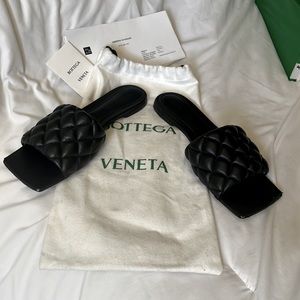 Bottega Venetta padded leather flat sandals